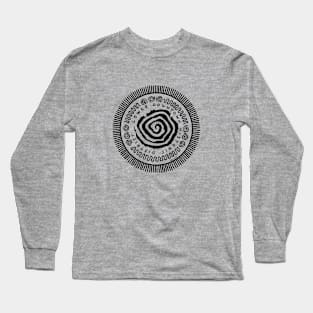 Historic Lower Downtown Manhole Cover-Black Long Sleeve T-Shirt